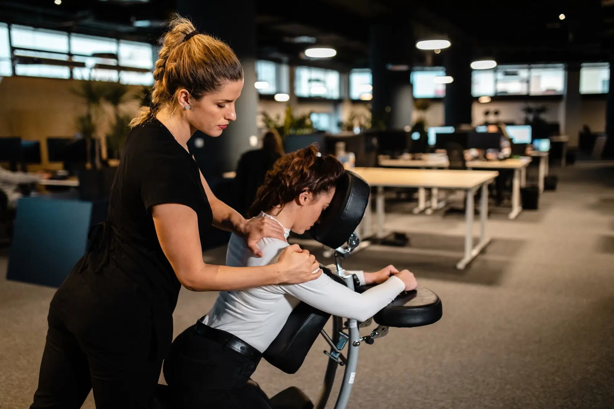 Chair massage at events provides client attraction and enhances experiences for guests.